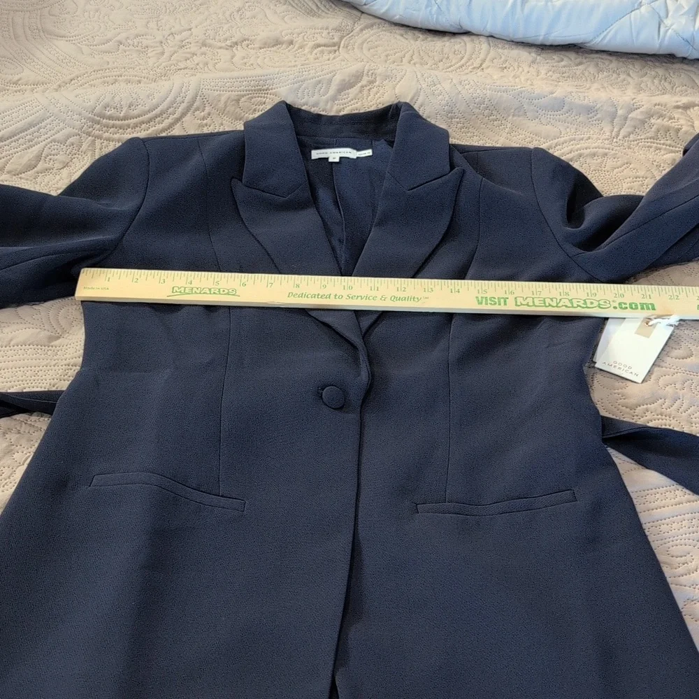 Good American Belted Blazer Navy 2 - Picture 6 of 8